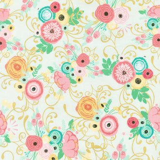 Just Sayin' - Main Mint Sparkle Yardage