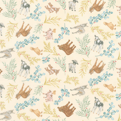 Willow's Farm - Farm Animals All Over Sunshine Yardage