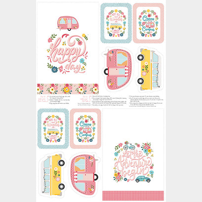 Gone Glamping - Glamping Home Décor Tea Towel and Hot Pad Multi Panel