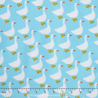 Urban Zoologie Minis - Ducks Water Flannel Yardage