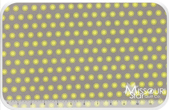 Evening Blooms - Dots Gray Yardage