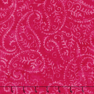 Tonga Batiks - Zing Paisley Fuchsia Yardage