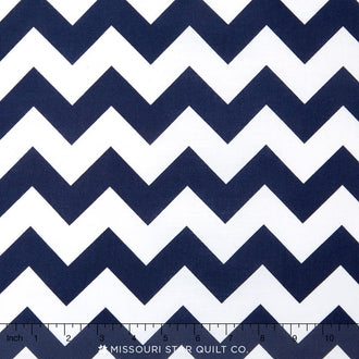 Medium Chevron - Navy 108" Backing