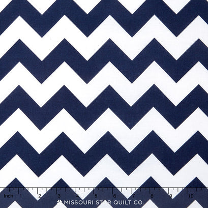 Medium Chevron - Navy 108" Backing
