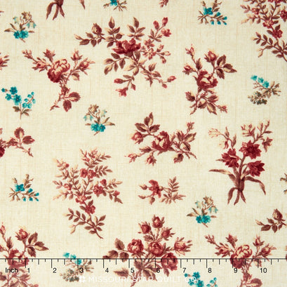 Toile de Jouy - Toile Floral Cream Yardage