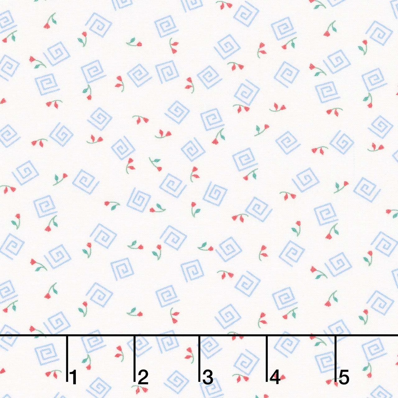 At the Cottage Favorites - Spiral Blue Yardage Primary Image