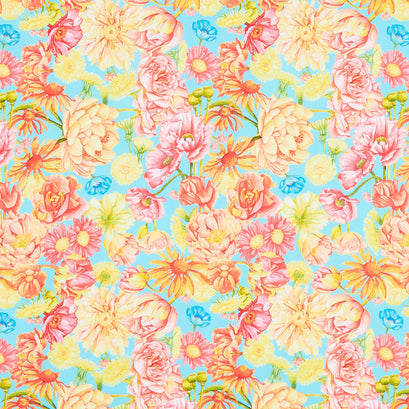 Spring Dreams - Dream Garden Aqua Yardage