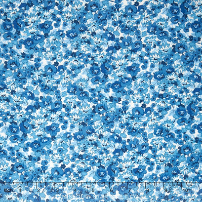 London Calling 6 - Lawn Packed Floral Indigo Yardage