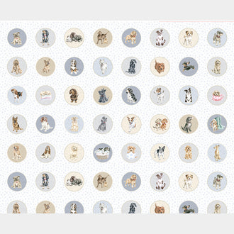 Whiskers & Paws - Dogs Running Circles Multi Panel