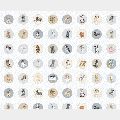 Whiskers & Paws - Dogs Running Circles Multi Panel