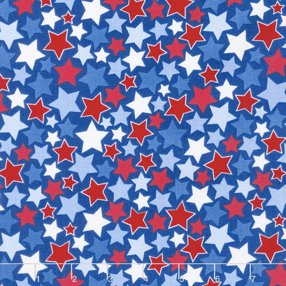 Patriotic Picnic - Stars Blue Yardage
