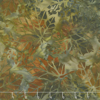 Artisan Batiks - Cornucopia 9 Leaves Olive Yardage