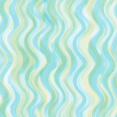 Seascape - Waves Green Aqua Yardage