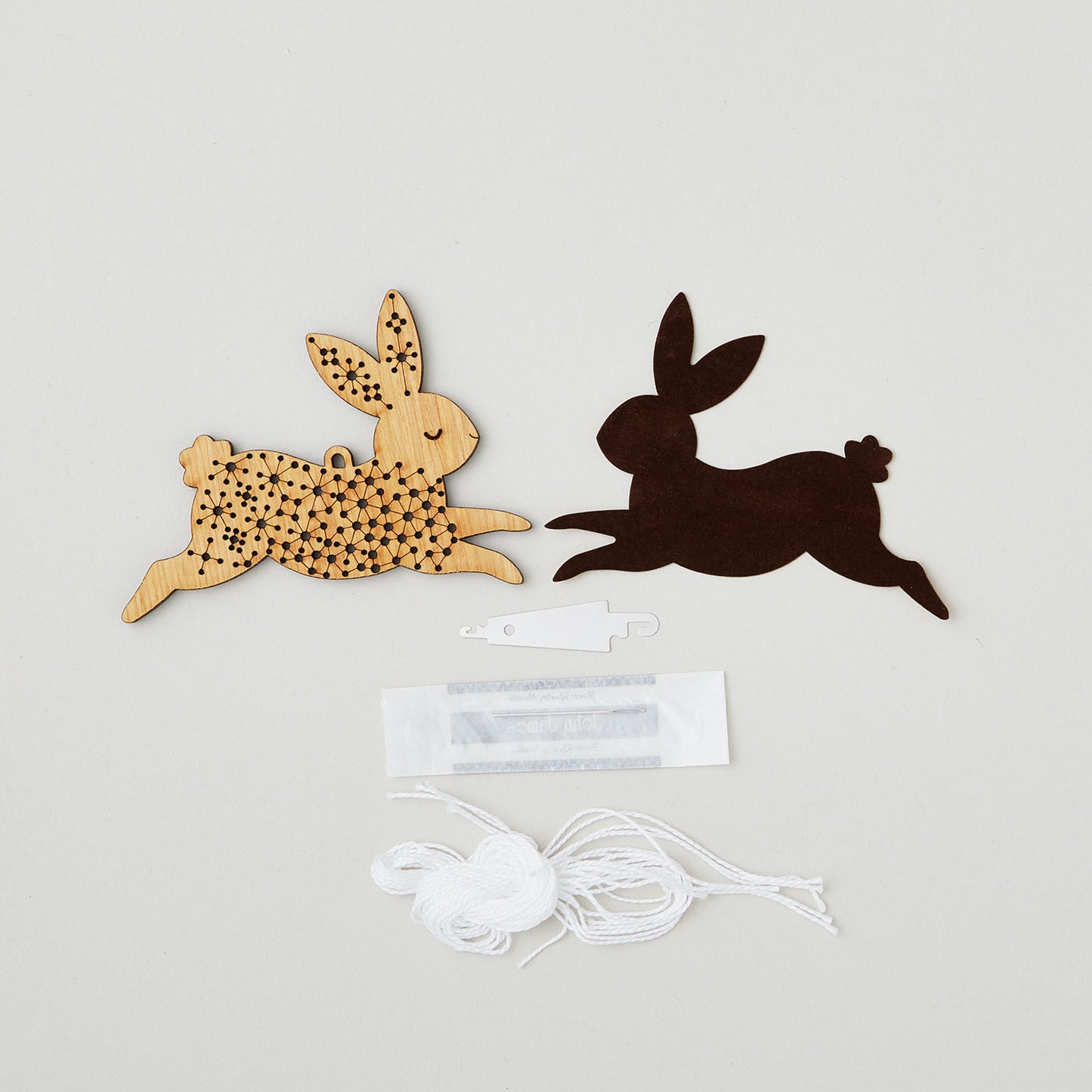 Rabbit Stitched Ornament Kit