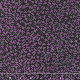 Dreadful Delights - Skulls Midnight Purple Yardage Primary Image