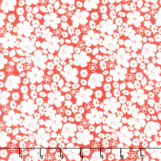 Here Comes the Sun - Floral Red Yardage