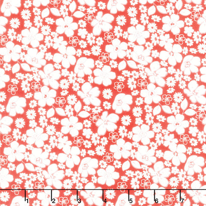 Here Comes the Sun - Floral Red Yardage