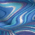 Holiday Flourish 11 - Peacock Marble Peacock Metallic Yardage