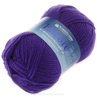 Encore Worsted Bright Purple Yarn 100g
