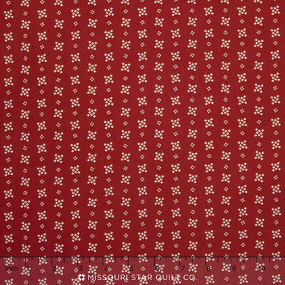 Betsy's Basket - Squares Red Yardage