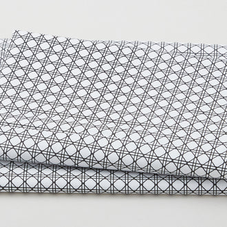 Polka & Plaid Party - Boxes Black/White 3 Yard Cut