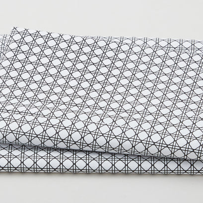 Polka & Plaid Party - Boxes Black/White 3 Yard Cut
