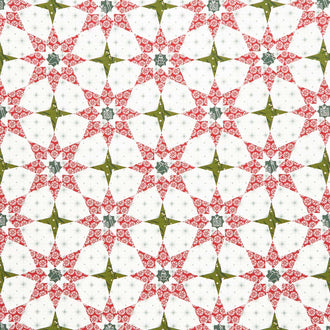 Christmas is in Town - Christmas Stars Cheater Print Cream Yardage