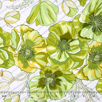 In the Bloom - Avocado Yardage