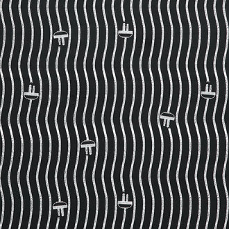 Press On - Cord Stripe Black Yardage