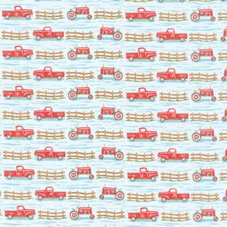 Willow's Farm - Trucks And Tractors Sky Yardage