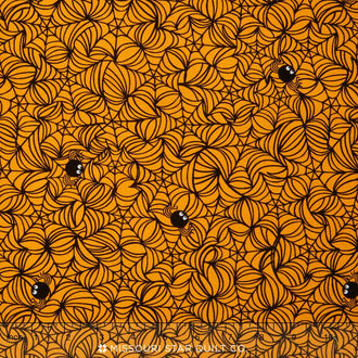 Halloween Magic - Web Orange Yardage