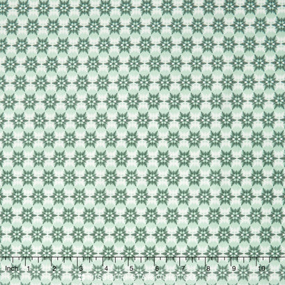 Postcards for Santa - Snowflakes Green Yardage