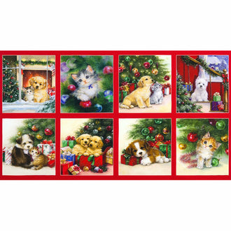 Christmas Pets - Cat Dog Panel