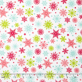 Merry Matryoshka - Snowflakes Multi Yardage