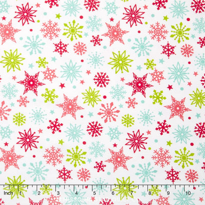 Merry Matryoshka - Snowflakes Multi Yardage