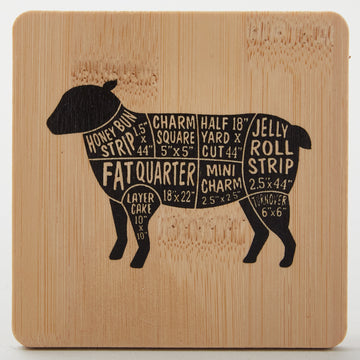 Missouri Star Animal Fabric Cuts Bamboo Coaster Set