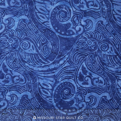 Tonga Batiks - Jelly Bean Abstract Geo Royal Yardage