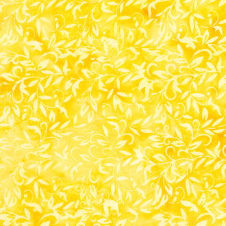 Summertime Batiks - Vine Yellow Bumblebee Yardage