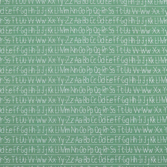 Old School - Handwriting Green Yardage