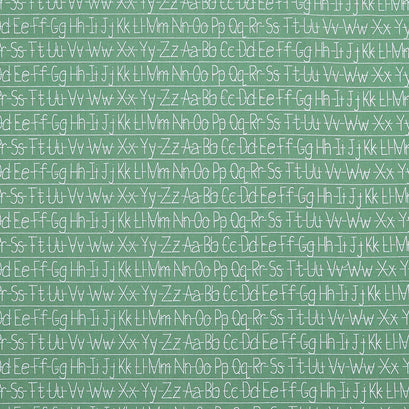 Old School - Handwriting Green Yardage