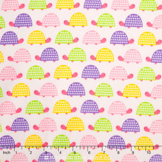 The Wild Bunch Flannel - Spring Turtles Yardage