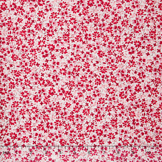 Lazy Daisy Baskets - Red Pansies Yardage