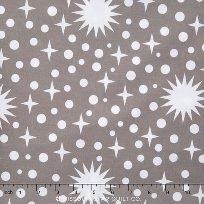 Rhoda Ruth Wide - Stars and Dots Smoke 108" Backing