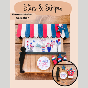 Farmers Market Collection - Stars & Stripes Embroidery Kit Primary Image