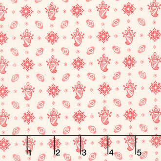 Rouenneries Trois - Amour Pearl Faded Red Yardage