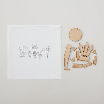 Farmers Market Collection - Stars & Stripes Embroidery Kit Alternative View #1