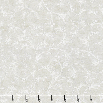 Winter White 3 - Ice Branches Shadow Metallic Yardage