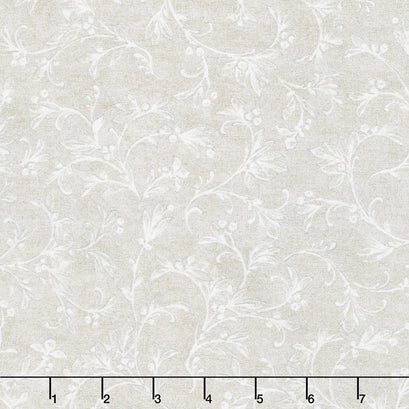 Winter White 3 - Ice Branches Shadow Metallic Yardage
