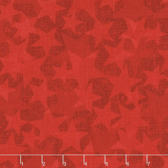 All American Road Trip - Stars Blender Red Yardage