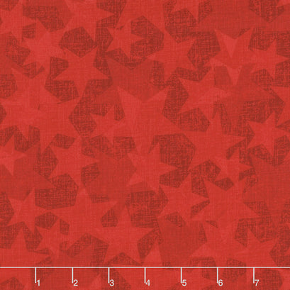 All American Road Trip - Stars Blender Red Yardage